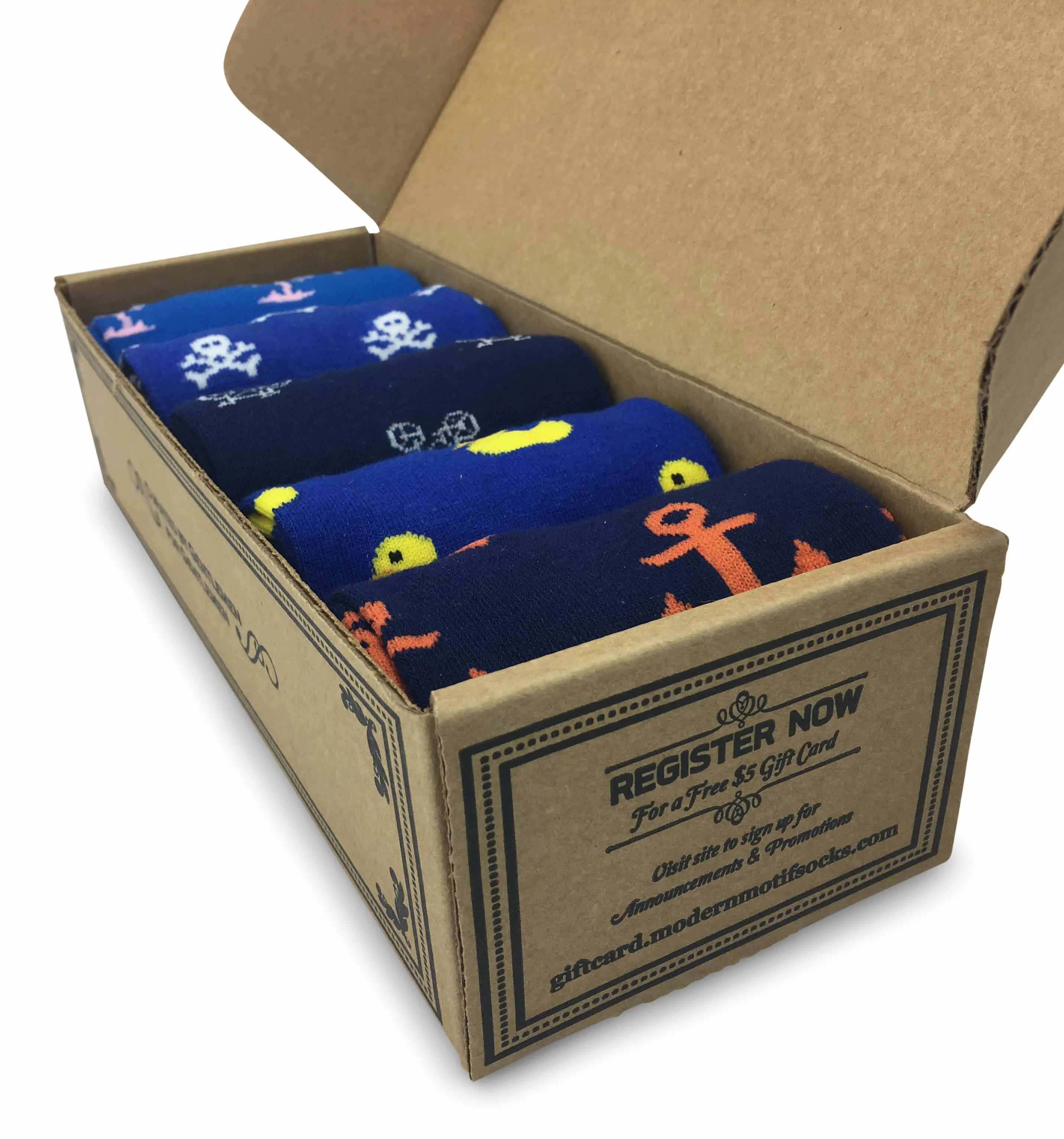 Men Novelty Fashion Dress Socks-5 Pair Fancy Power Sock-Fun Colorful Theme Socks