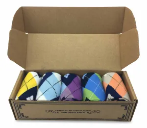 Men Novelty Fashion Dress Socks-5 Pair Fancy Power Sock-Fun Colorful Theme Socks