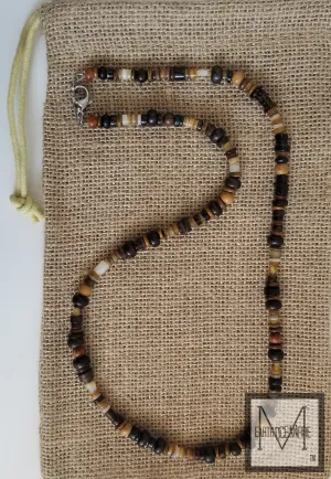 Men's Brown Beaded Necklace
