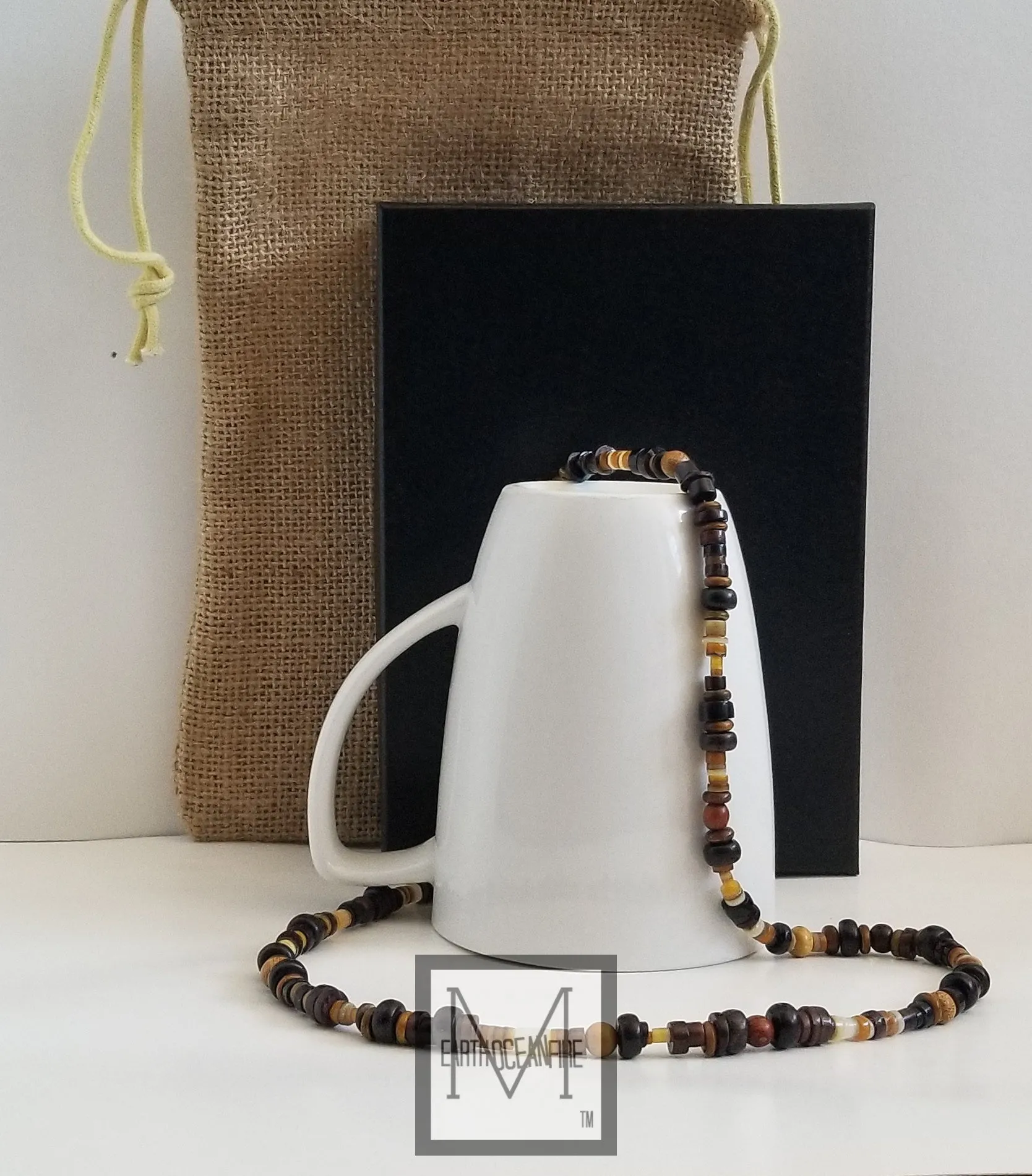 Men's Brown Beaded Necklace