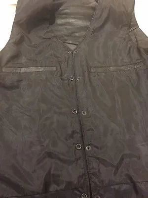 MEN'S CLASSIC TALL BIKER VEST W/5 SNAP BUTTONS WITH V NECK TALL VEST