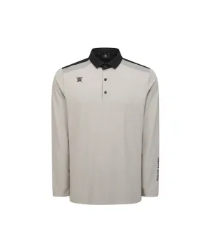 Men's Collar Combination L/TS - Beige