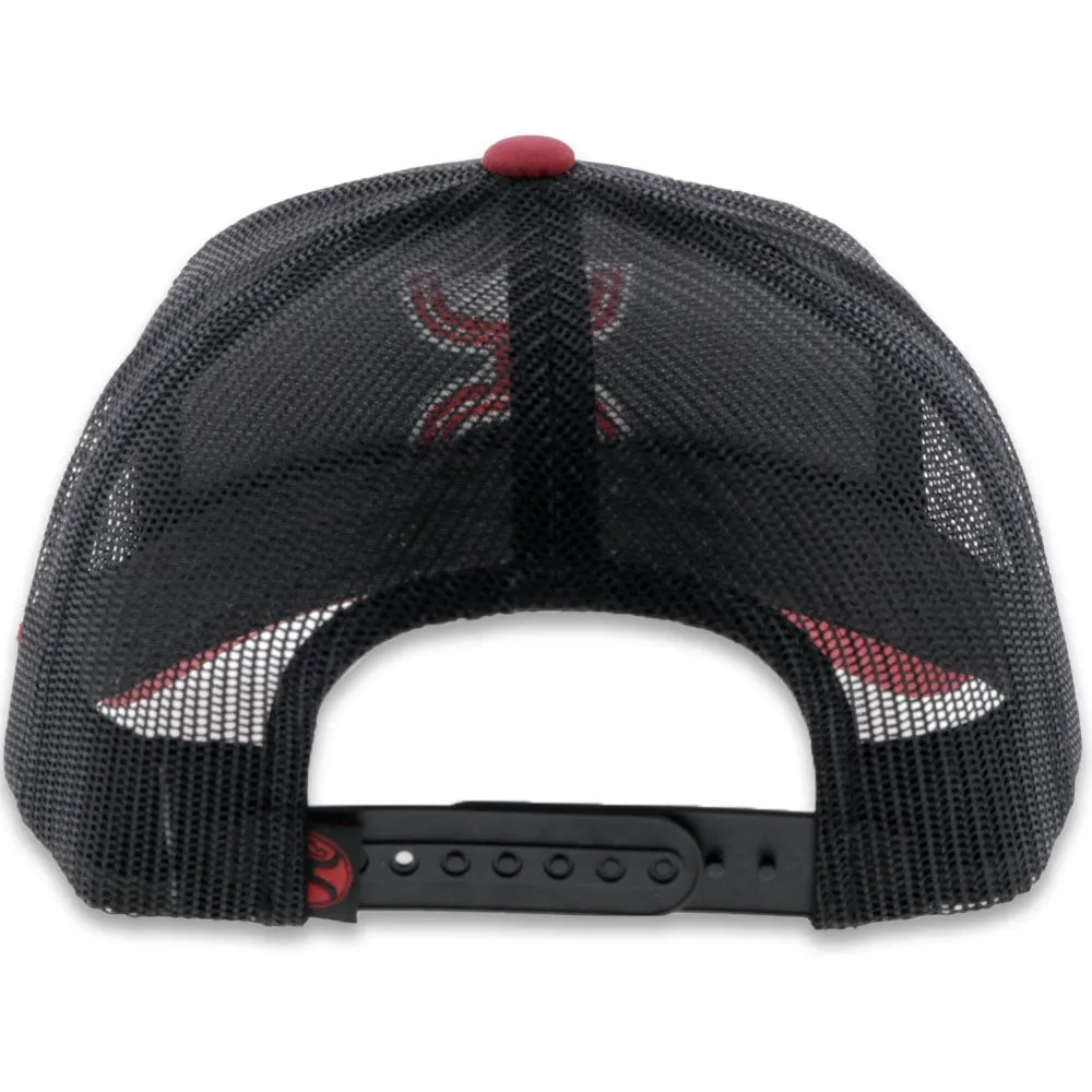 Men's Hooey "Strerling" Hooey Black 6-Panel Trucker with Red and White Logo Cap