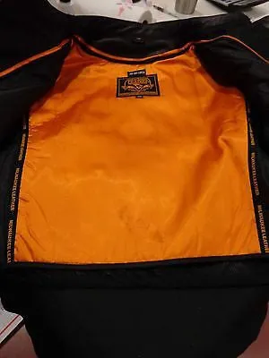 MEN'S MOTORCYCLE DISTRESSED BROWN SPORTY SCOOTER JACKET W/2 GUN POCKETS NAKED