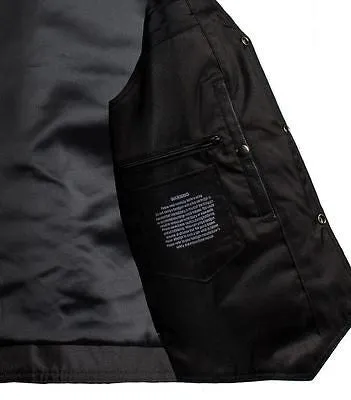Men's Motorcycle riding Son of anarcy distressed leather vest with 2 Gun Pockets