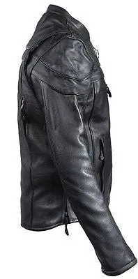 MEN'S MOTORCYCLE SCOOTER JACKET WITH WITH 2 GUN POCKETS & VENT
