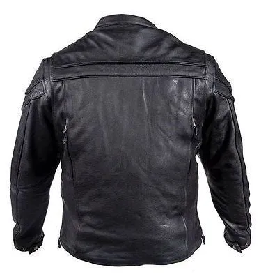 MEN'S MOTORCYCLE SCOOTER JACKET WITH WITH 2 GUN POCKETS & VENT