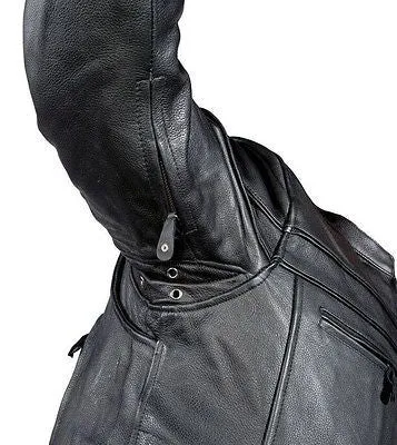 MEN'S MOTORCYCLE SCOOTER JACKET WITH WITH 2 GUN POCKETS & VENT