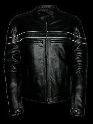 MEN'S MOTORCYCLE SCOOTER JACKET WITH WITH 2 GUN POCKETS & VENT