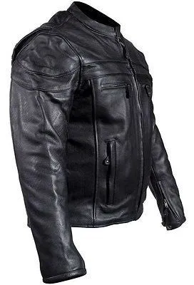 MEN'S MOTORCYCLE SCOOTER JACKET WITH WITH 2 GUN POCKETS & VENT