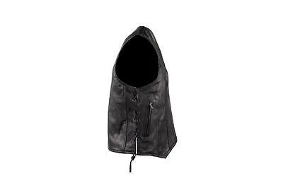 MEN'S MOTORCYCLE SIDE LACE VEST W/2 BIG GUN POCKETS INSIDE W/SINGLE PANEL BACK