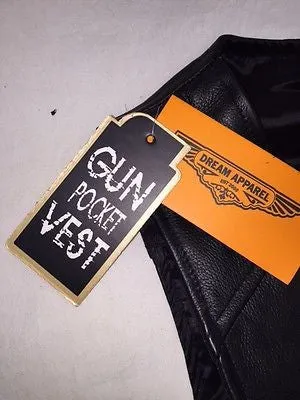 MEN'S MOTORCYCLE SPEEDSTER CLUB SWAT STYLE VEST W/2 GUN POCKETS