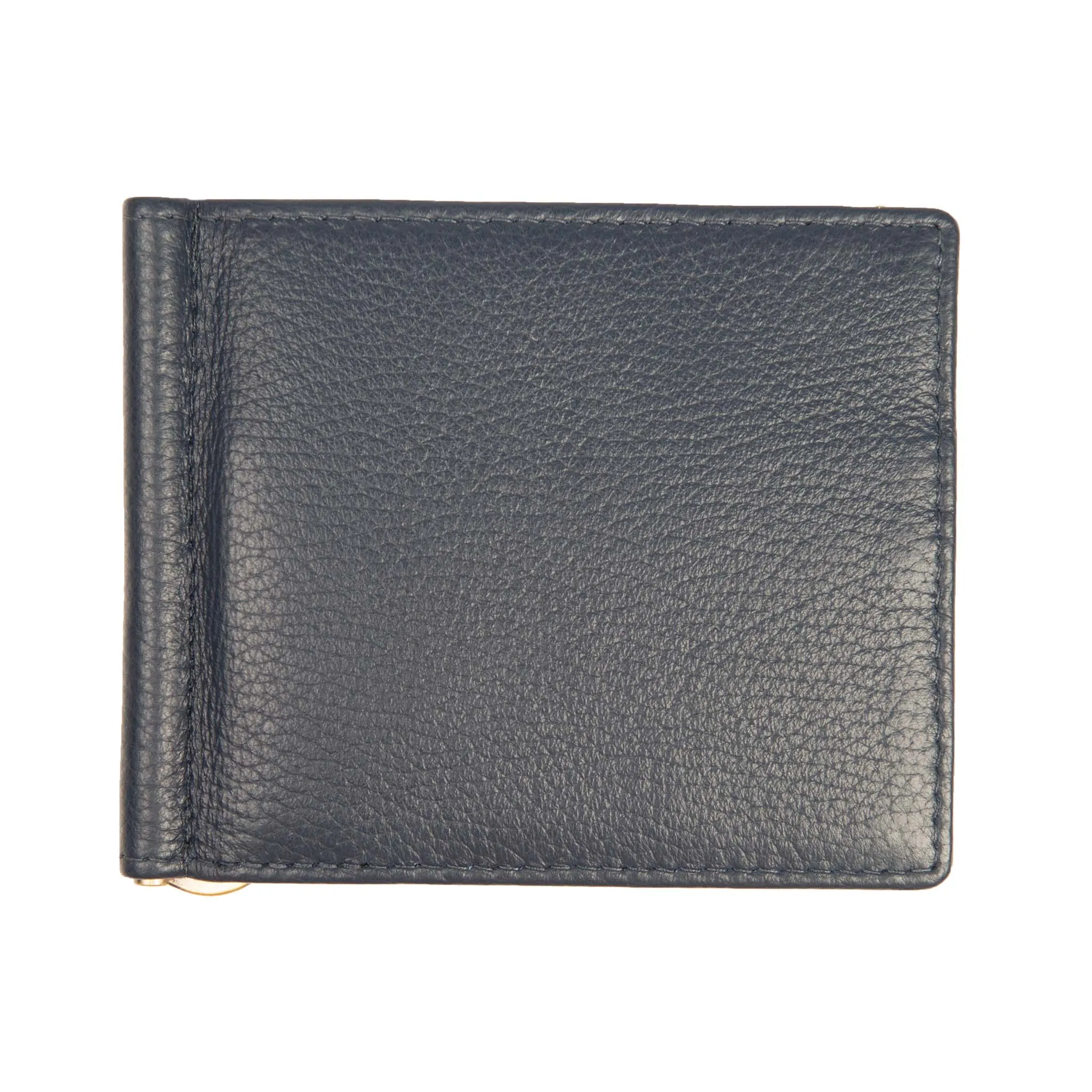 Men's Pebble Grain Leather Bifold Wallet with Money Clip and RFID Blocking
