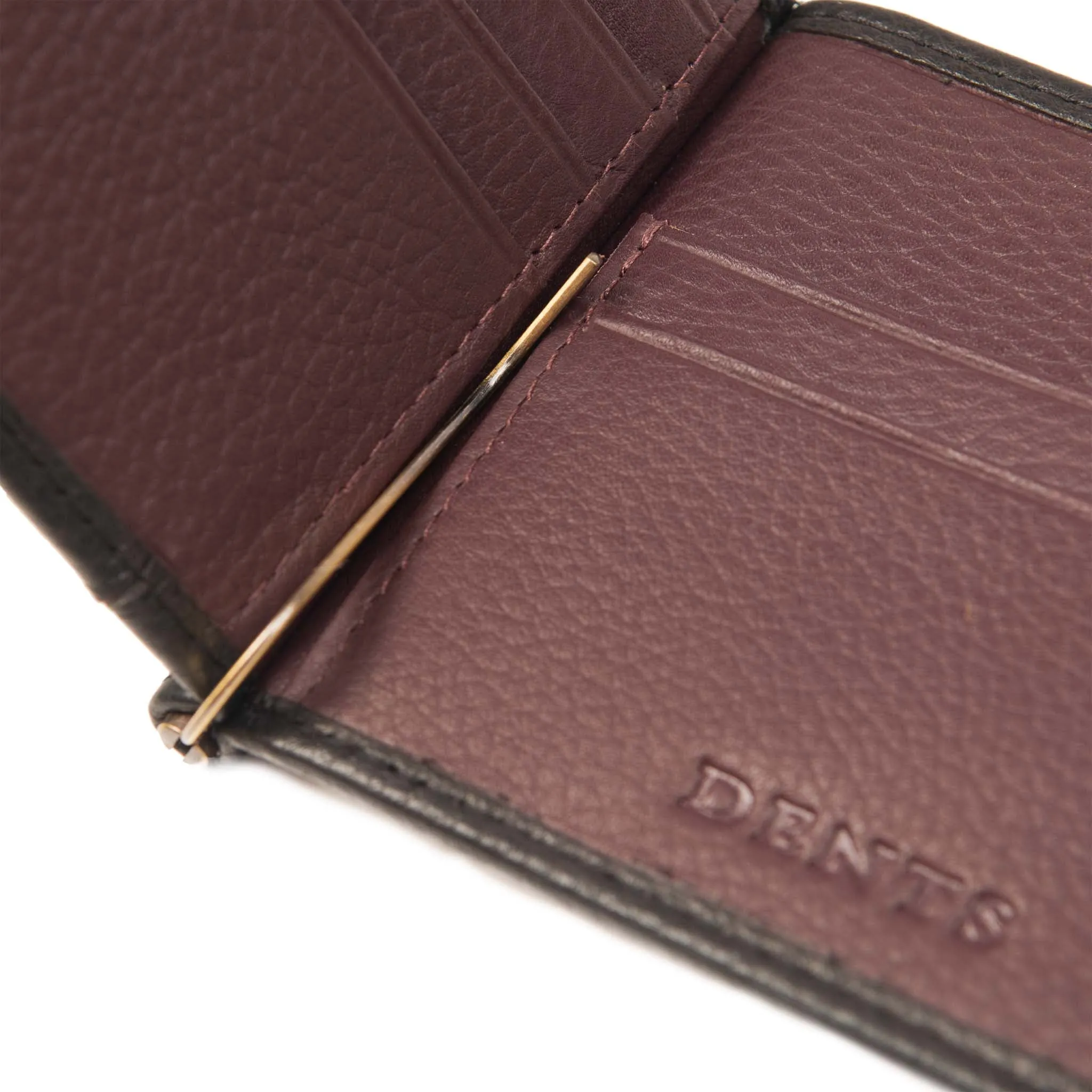 Men's Pebble Grain Leather Bifold Wallet with Money Clip and RFID Blocking