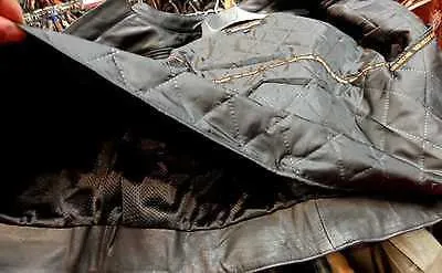 MEN'S VENTED MOTORCYCLE LEATHER JACKET WITH ORANGE STRIPE VENTS & ARMOUR NAKED