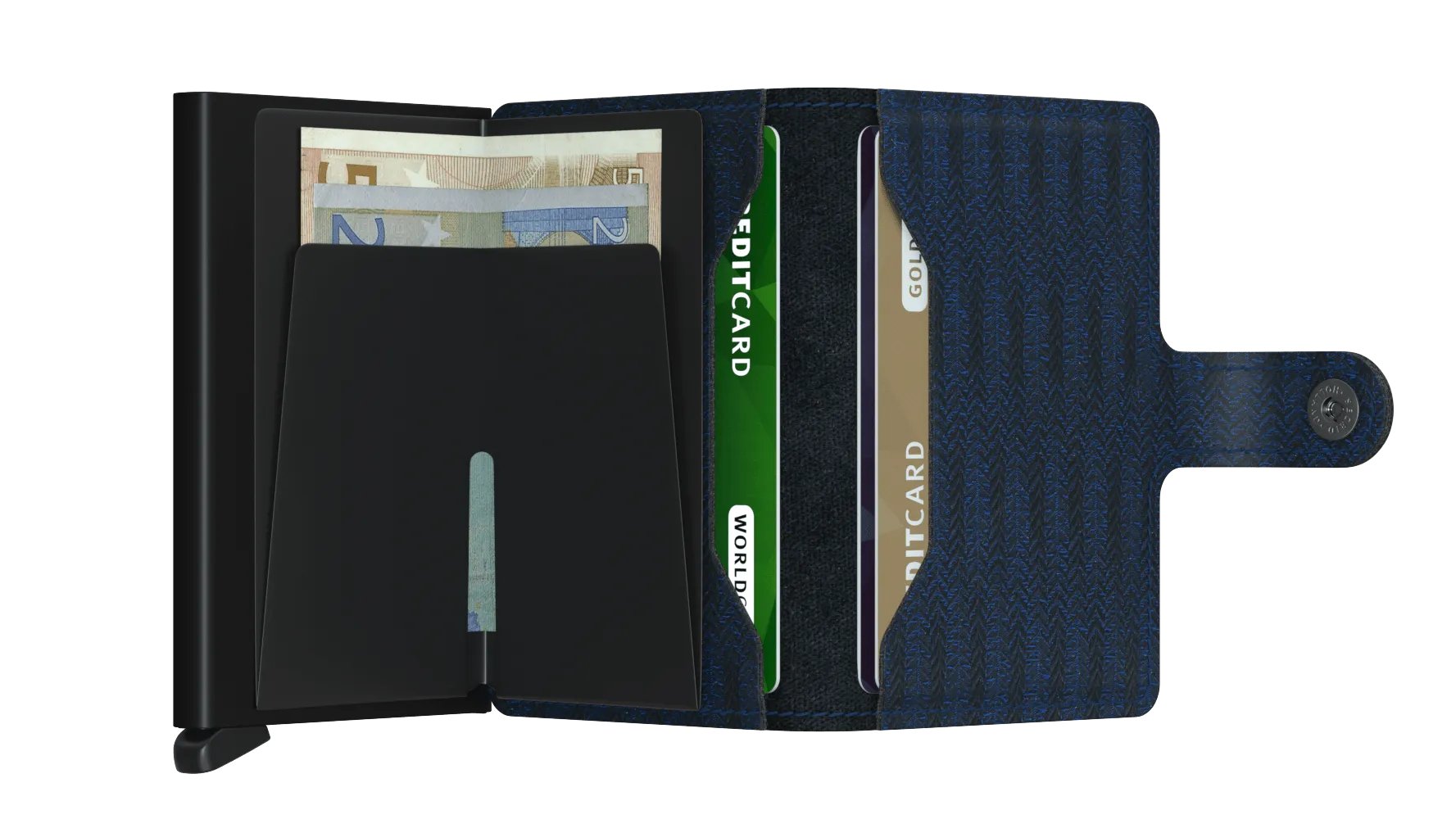 Miniwallet Dash Navy RFID Secure