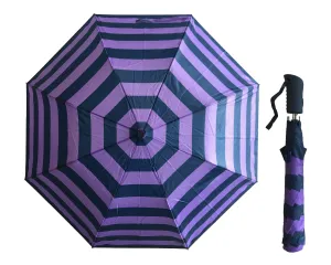 Misty Harbor Automatic Open Folding Umbrella Navy/Purple