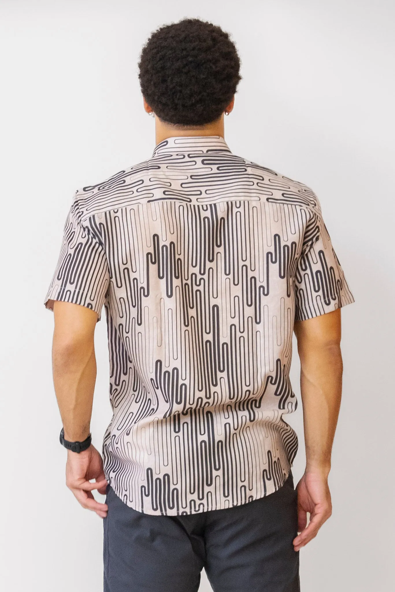 MIZUMI Printed Shirt in Beige