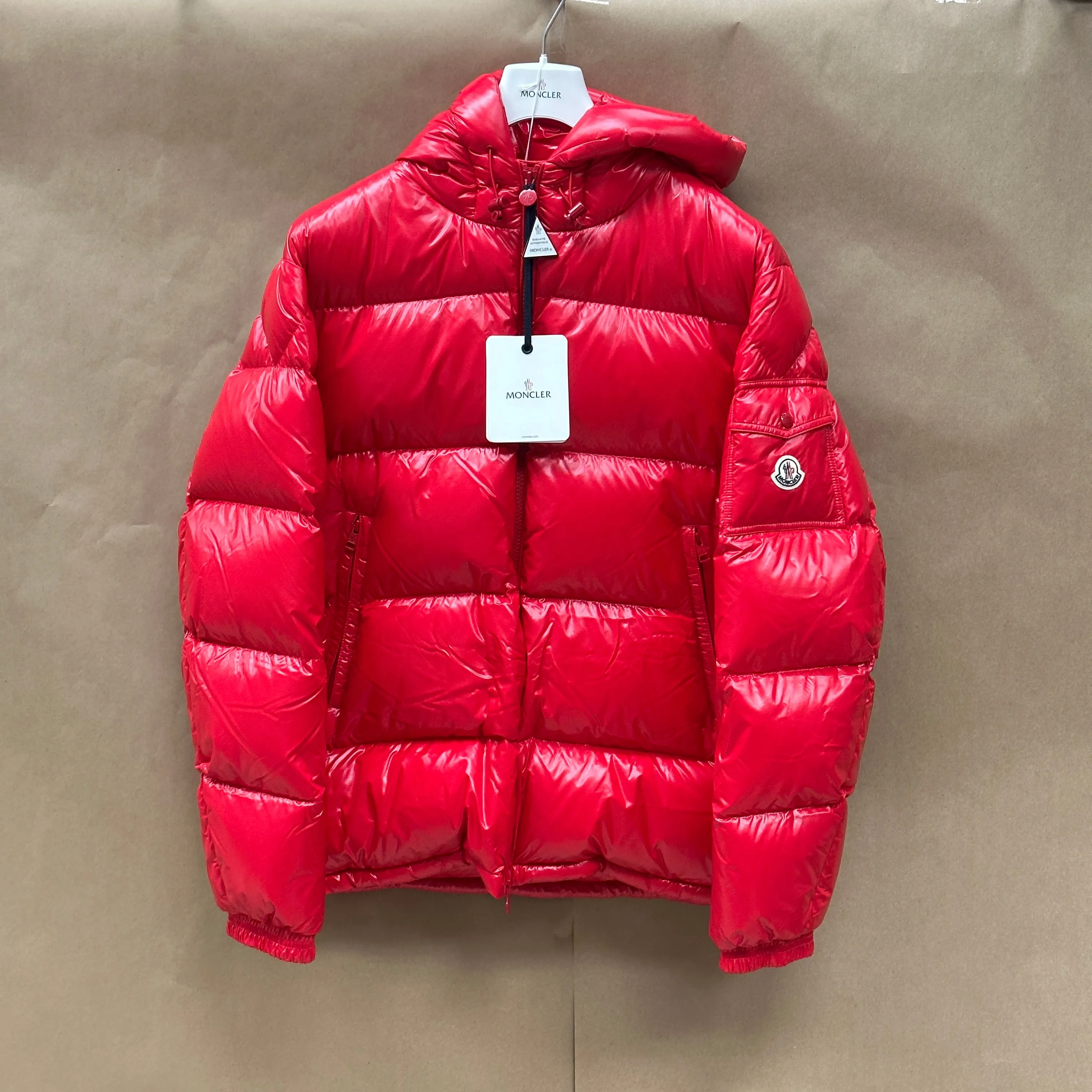 Moncler Men's Maya Red Puffer Jacket - Size 7