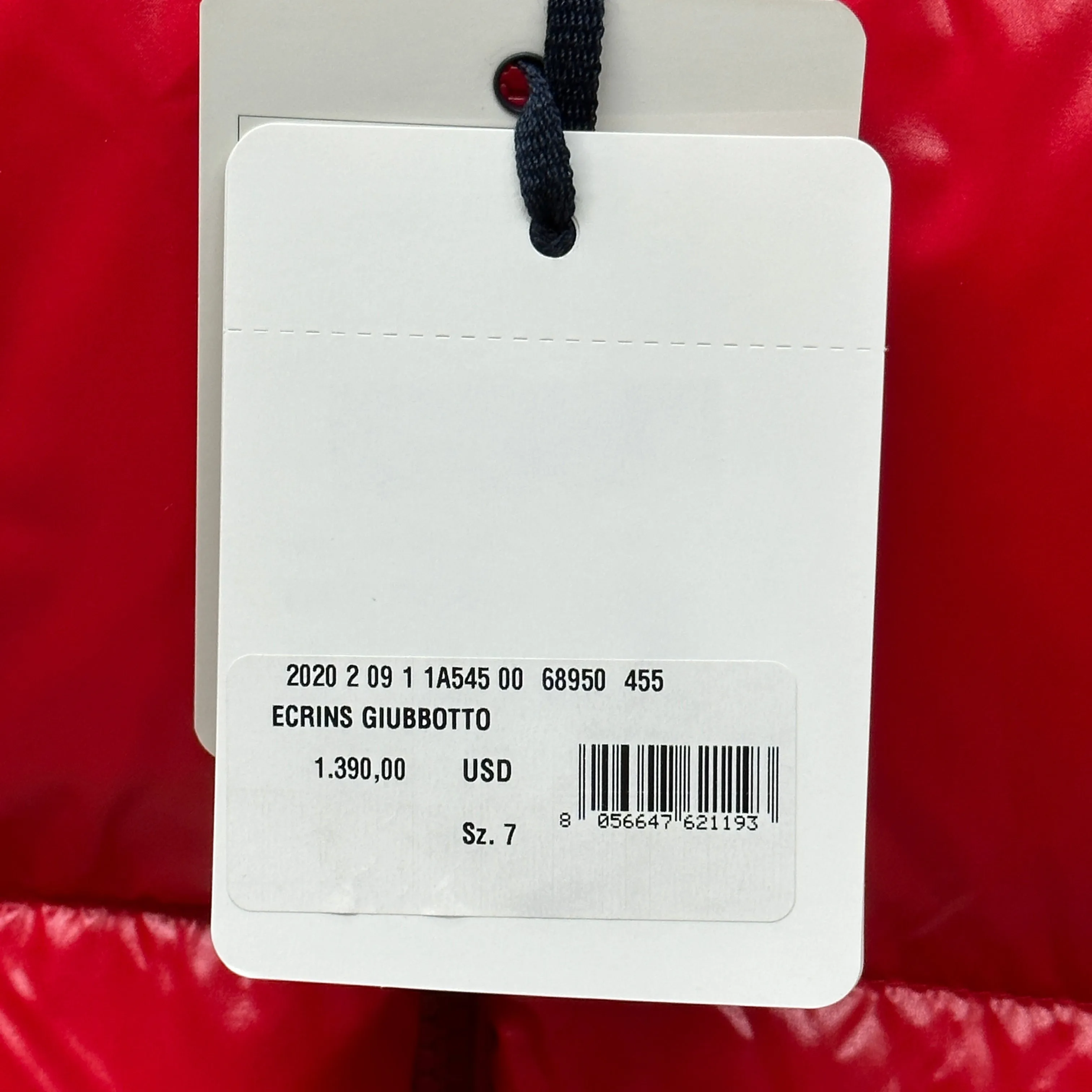 Moncler Men's Maya Red Puffer Jacket - Size 7
