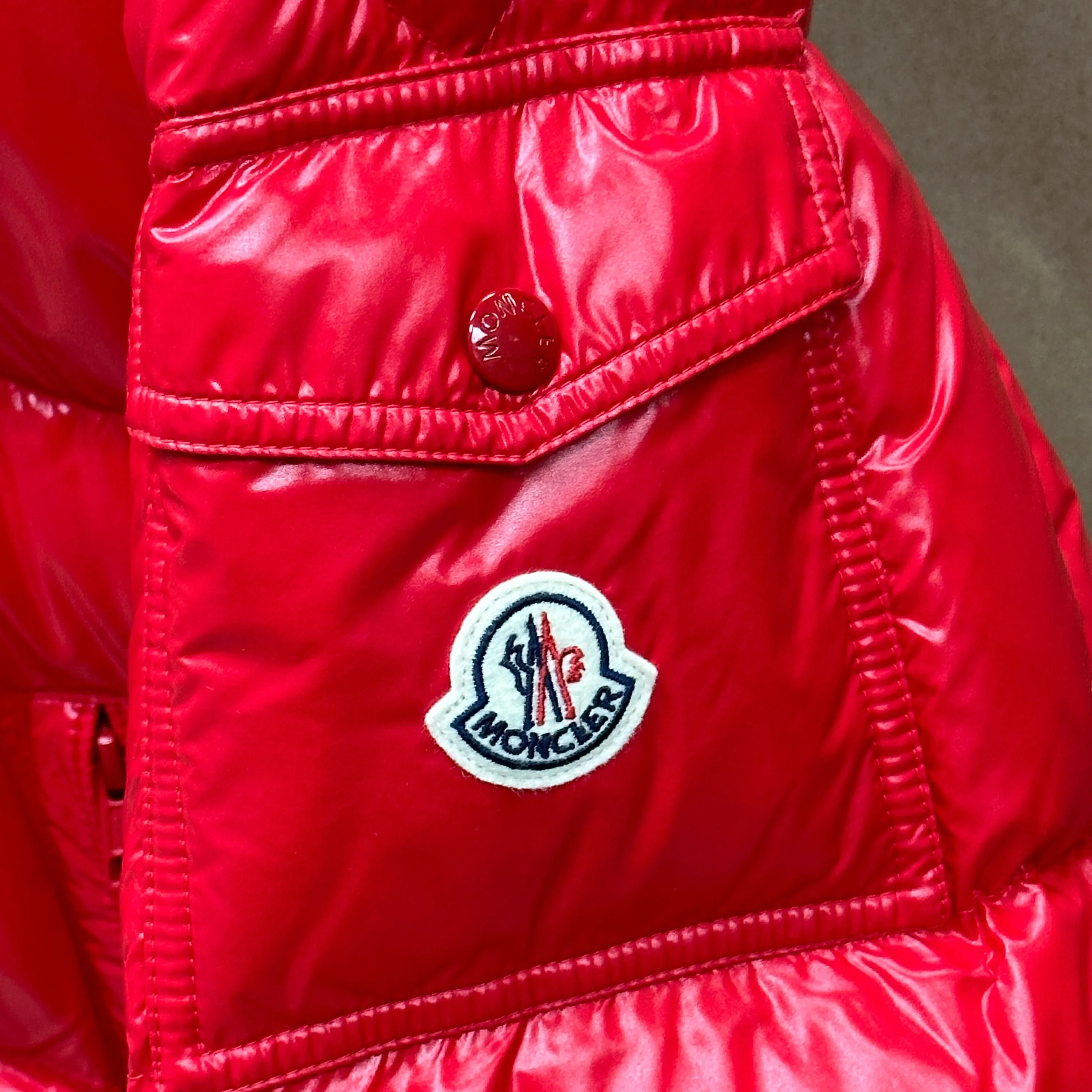 Moncler Men's Maya Red Puffer Jacket - Size 7