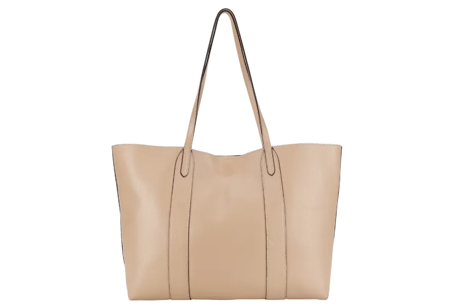 MULBERRY BAYSWATER TOTE MAPLE & NAVY SMALL CLASSIC GRAIN WITH CONTRAST GOLD HARDWARE WITH DUST COVER