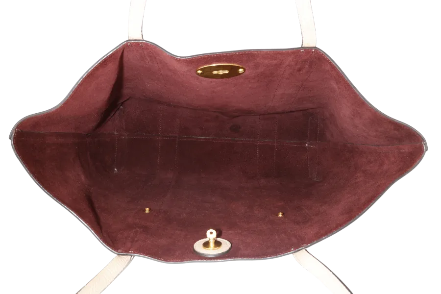 MULBERRY BAYSWATER TOTE MAPLE & NAVY SMALL CLASSIC GRAIN WITH CONTRAST GOLD HARDWARE WITH DUST COVER