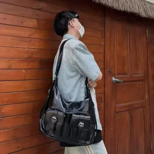 Multi-Pockets Leather Travel Bag
