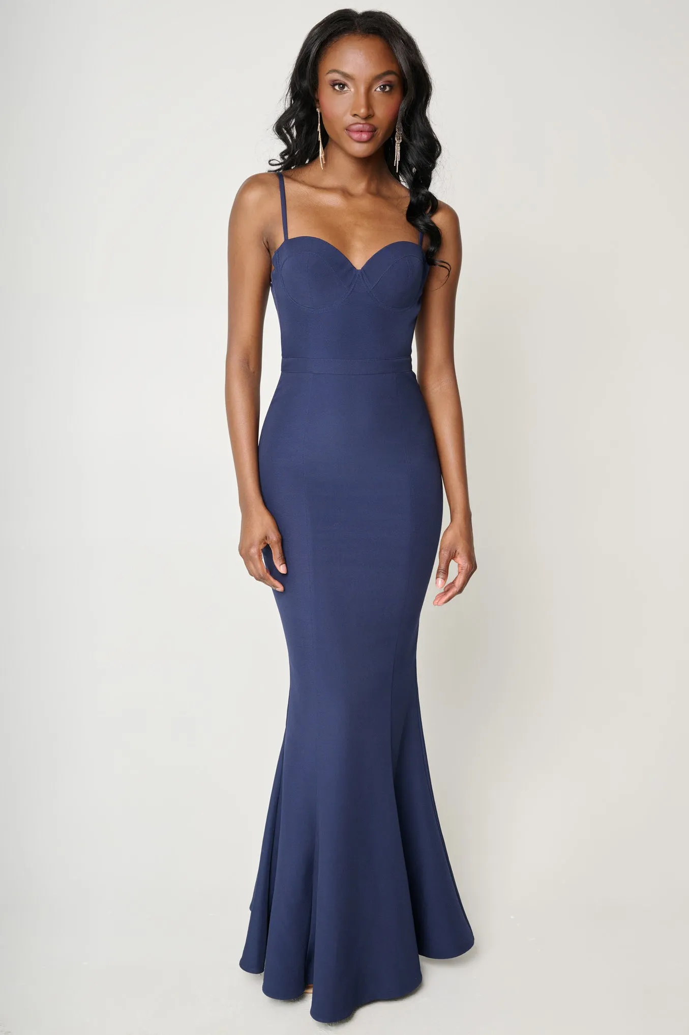 Natasha Gown in Navy by Elle Zeitoune - RENTAL