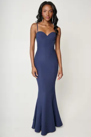 Natasha Gown in Navy by Elle Zeitoune - RENTAL