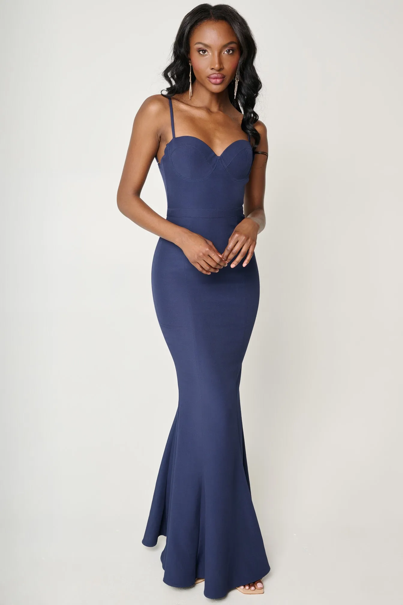 Natasha Gown in Navy by Elle Zeitoune - RENTAL