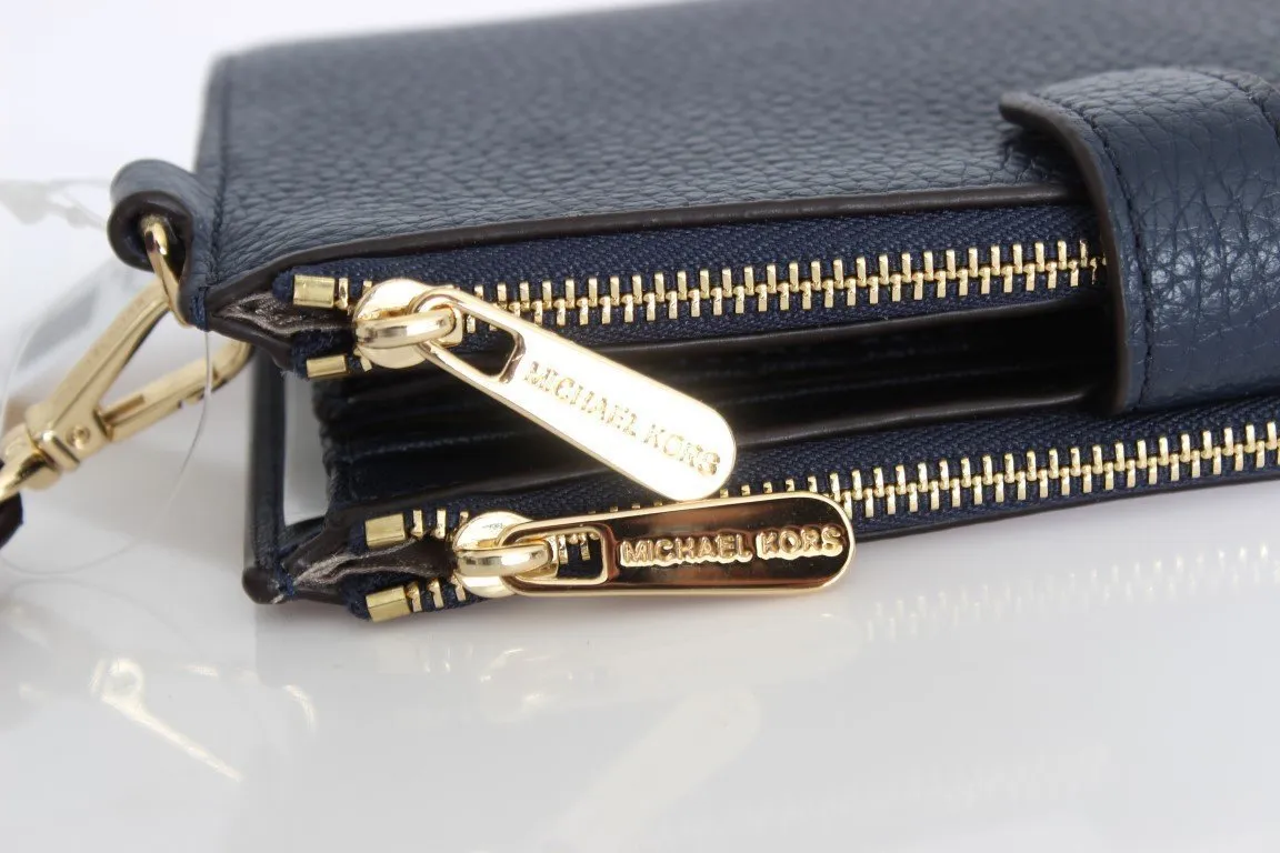 Navy Blue JET SET Travel Wristlet Wallet
