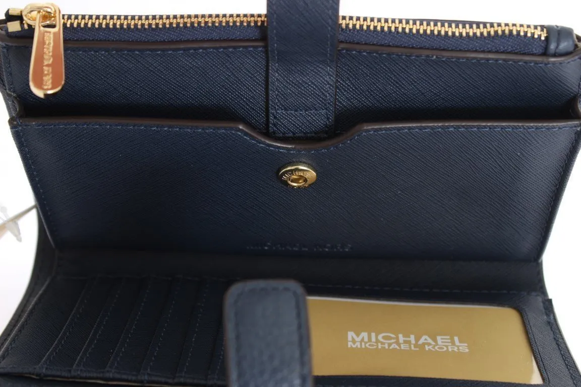 Navy Blue JET SET Travel Wristlet Wallet