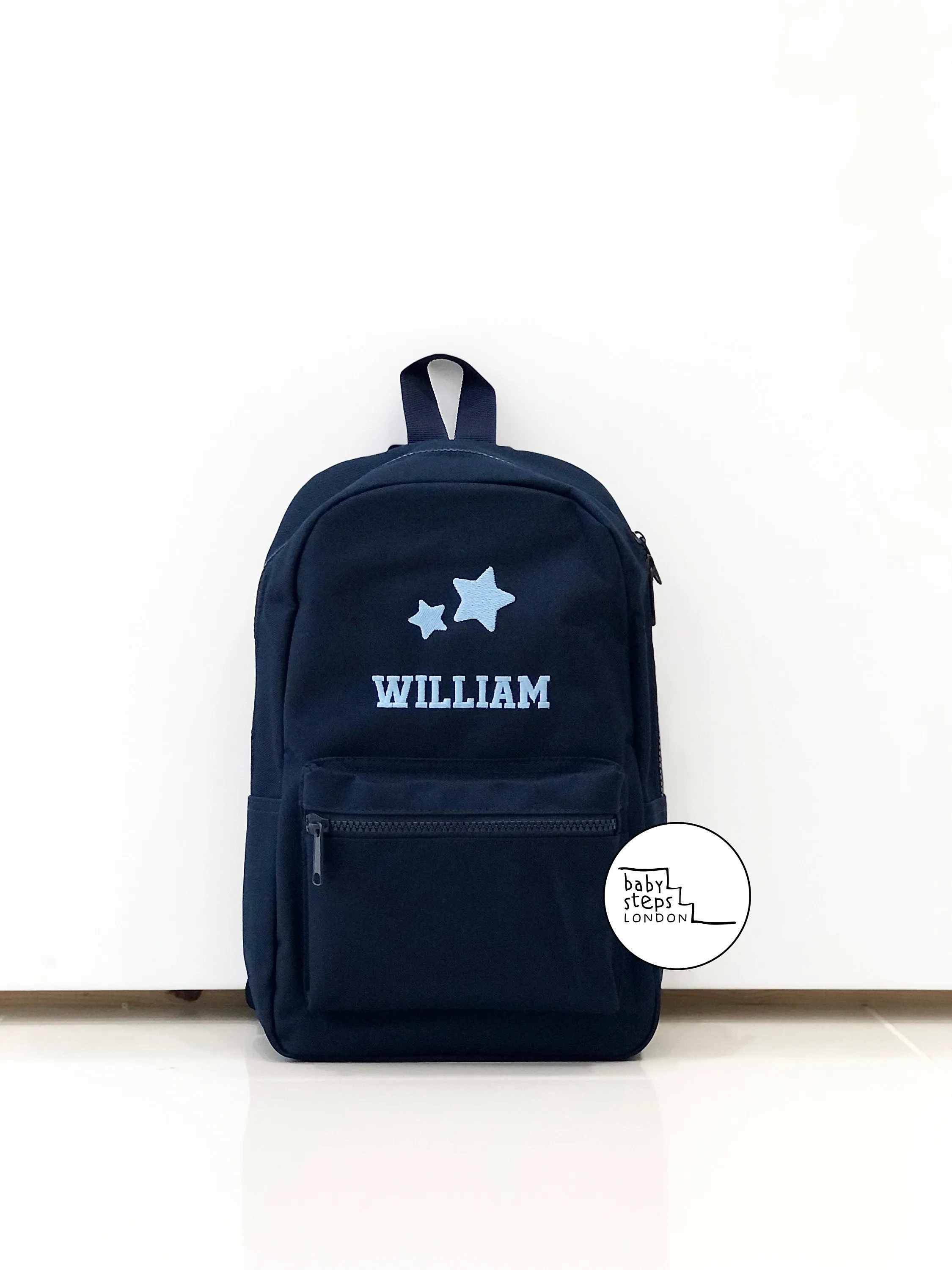 (Navy) Personalised Name & Design Unisex Mini Nursery School Backpack Rucksack Bag