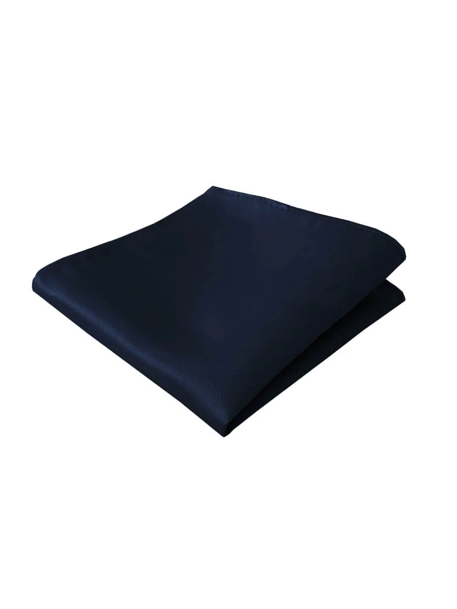 NZ Bridal Dark Navy Satin Pocket Square Men's Wedding Accessories