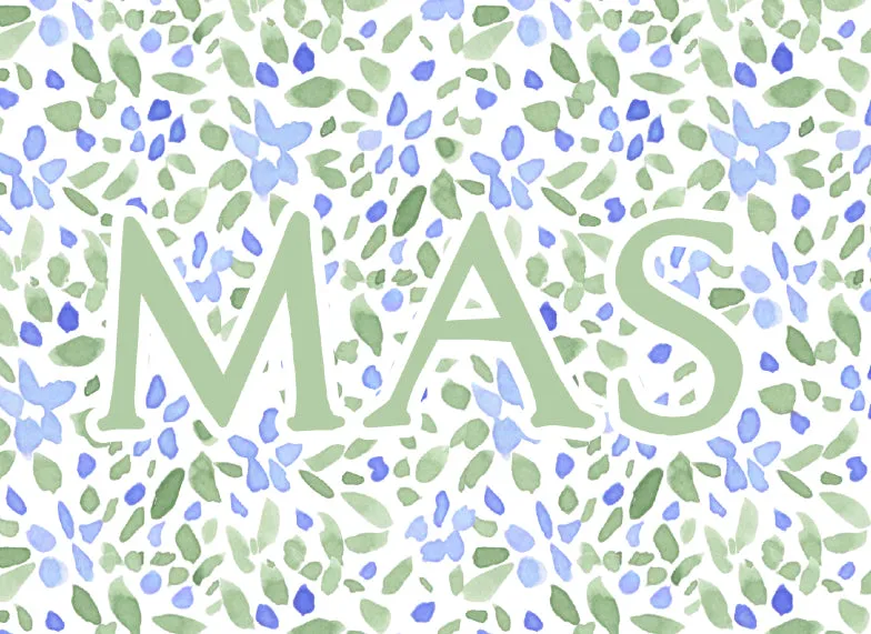 Olive Floral Luggage Tag