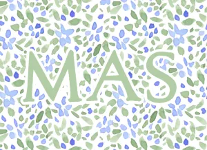 Olive Floral Luggage Tag