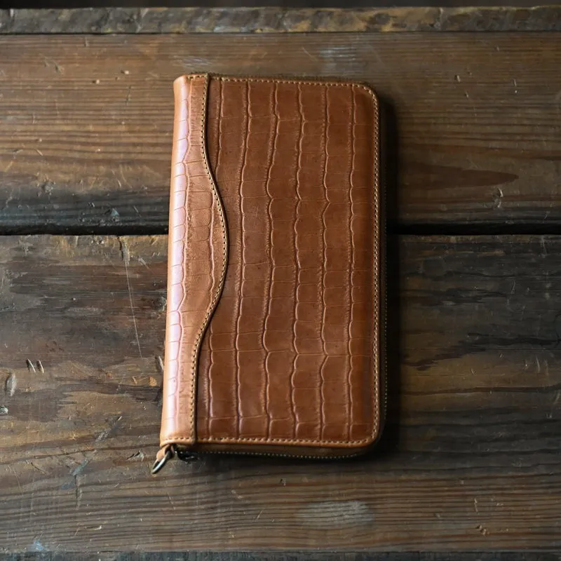 Passport Case | Luxe Caramel Croc