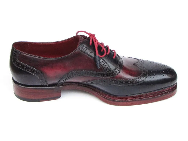 Paul Parkman Men's Navy & Red Wingtip Brogues