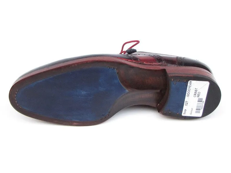 Paul Parkman Men's Navy & Red Wingtip Brogues