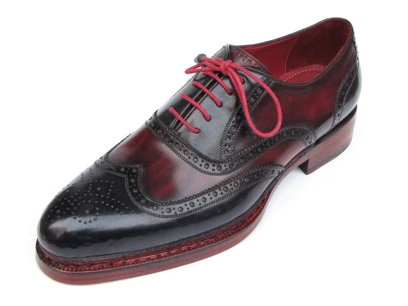 Paul Parkman Men's Navy & Red Wingtip Brogues