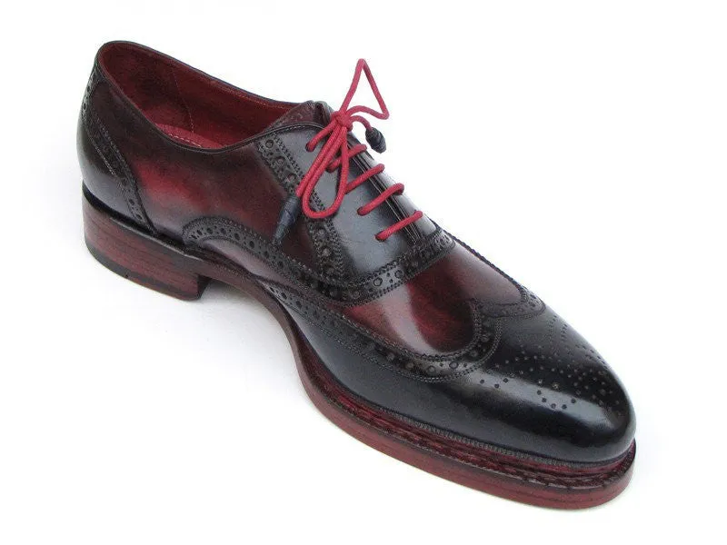 Paul Parkman Men's Navy & Red Wingtip Brogues