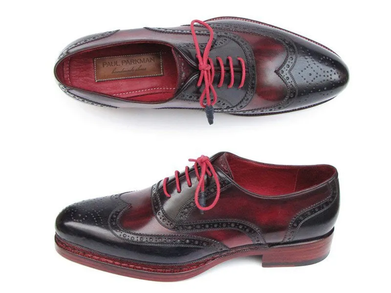 Paul Parkman Men's Navy & Red Wingtip Brogues