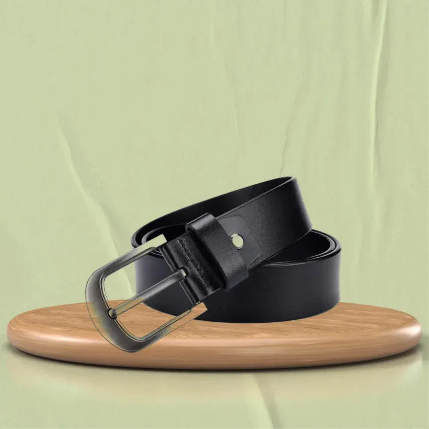 Perfect Vegan Leather Men's Wallet and Belt - Black