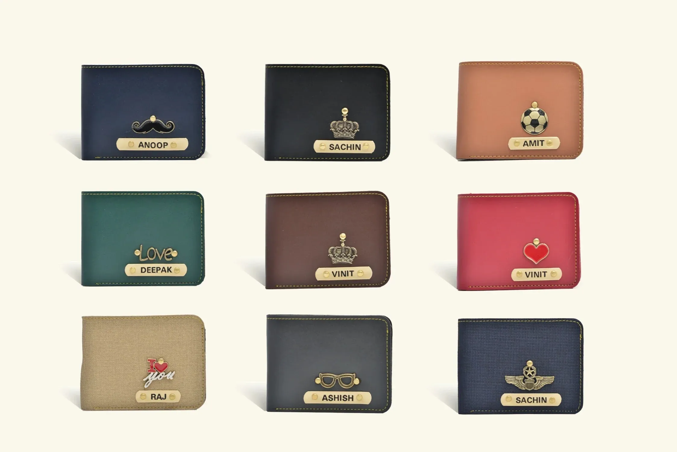Personalized Couple's Combo : Chained Sling Bag ( Product 1 ) & Men's Wallet(Product 2) - Olive Green
