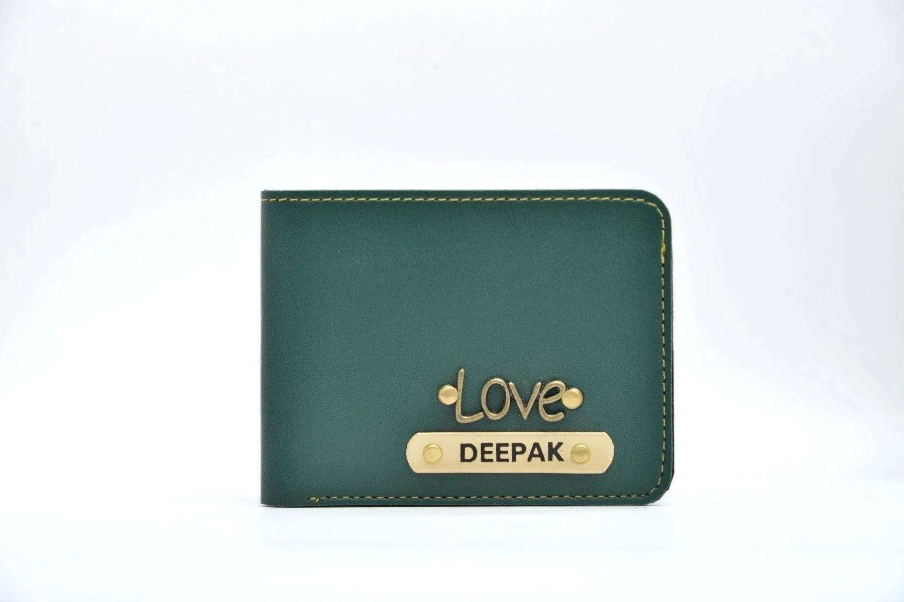 Personalized Couple's Combo : Chained Sling Bag ( Product 1 ) & Men's Wallet(Product 2) - Olive Green
