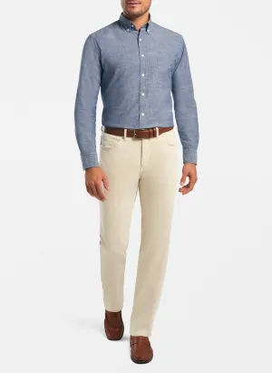 Peter Millar- Ultimate Sateen Five-Pocket Pant- Sand