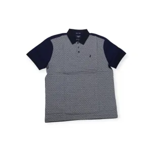 Polo Men's Jacquard Short Sleeve Golfer Navy