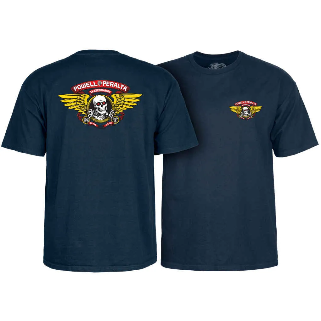Powell Peralta Winged Ripper Tee Navy Large ONLY