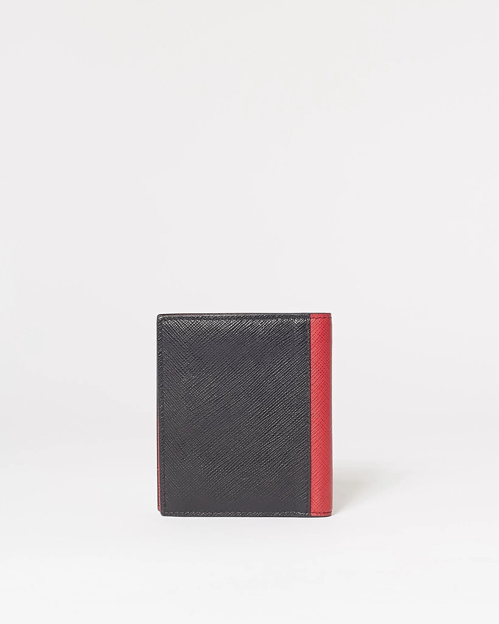 Prada Black & Red Saffiano Leather Malia Monkey Wallet